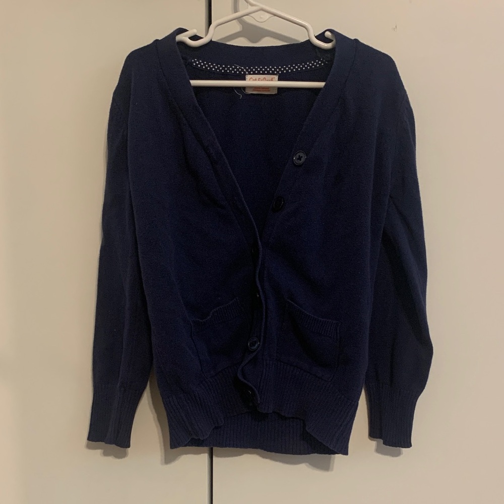 Navy Blue Cardigan Sweater cat and jack